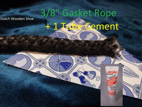 Feet black stove glass seal - stove,
